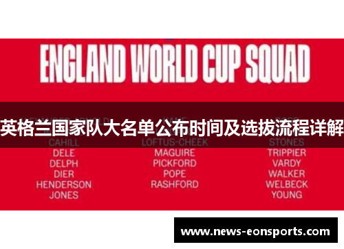 英格兰国家队大名单公布时间及选拔流程详解